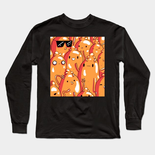 Sausages! Long Sleeve T-Shirt by KirstyLunch